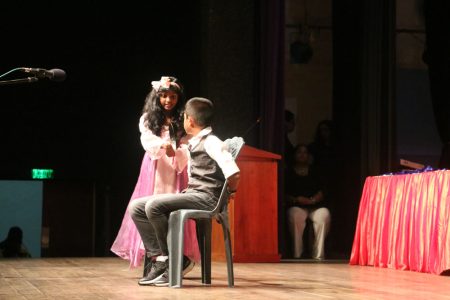Top scoring candidates performing to the audience